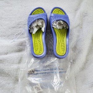 Eva Lightweight Perforated Slides/Sandals, Sz 9